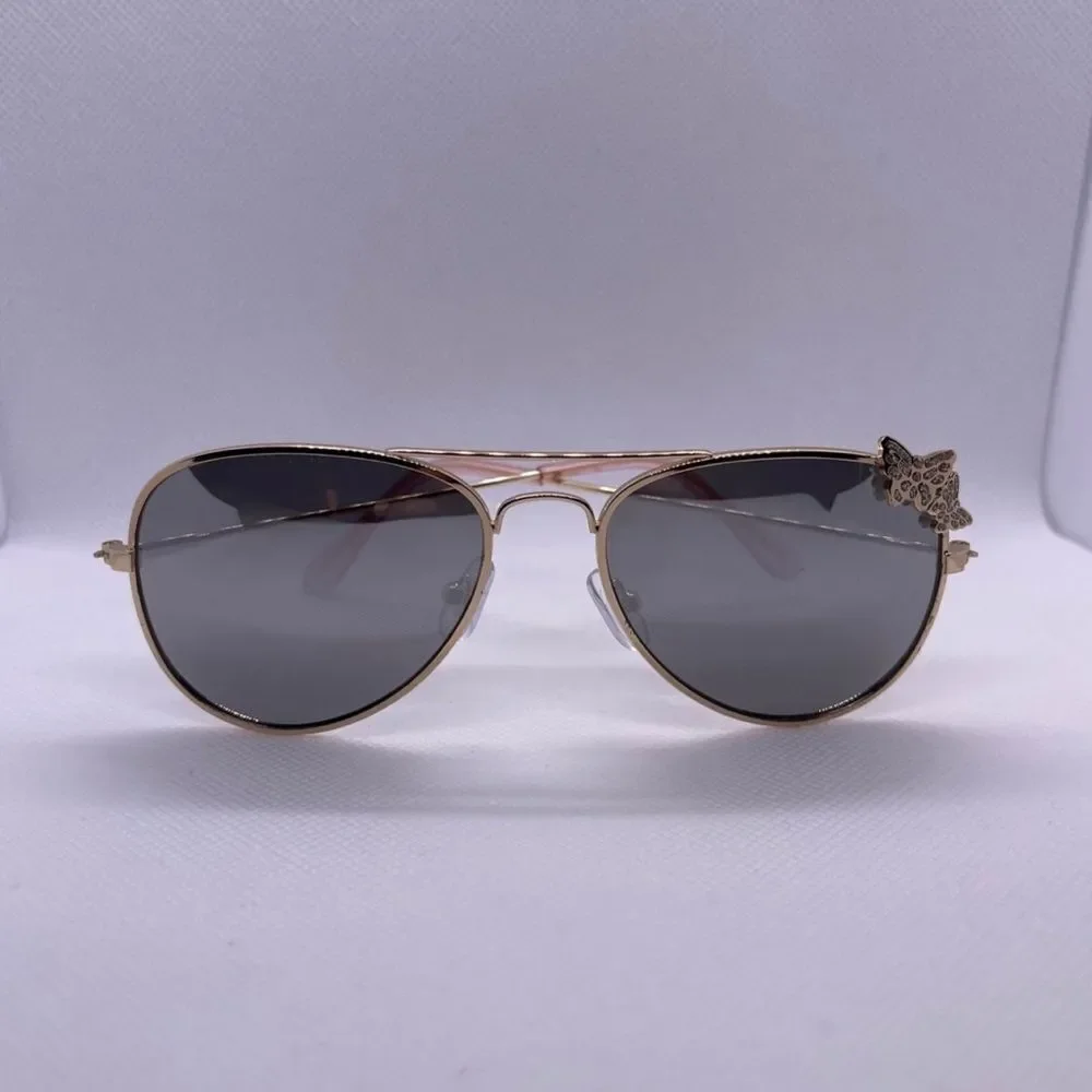 The Children's Place Girl's Pink Metal Butterfly Aviator Sunglasses